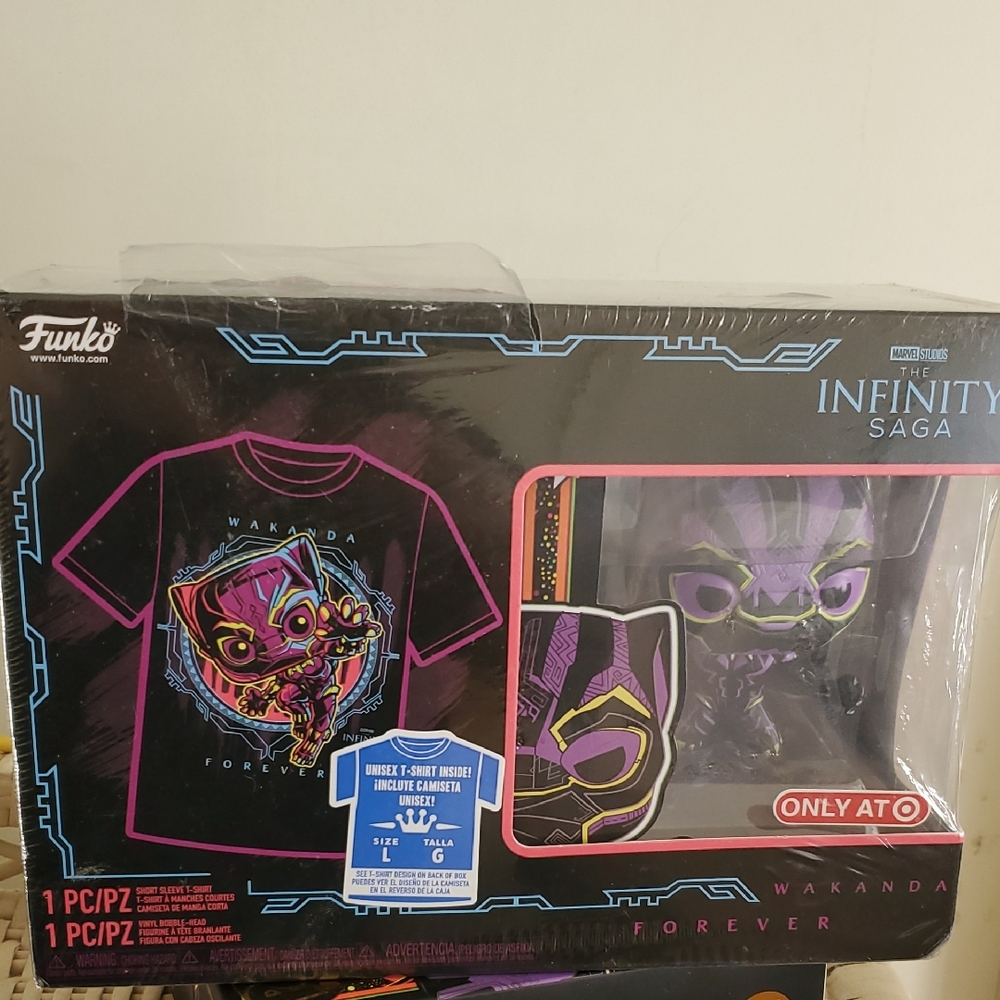 Funko Infinity Saga Wakanda Forever Kids T-Shirt - Black and Pink